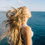 wind in her hair