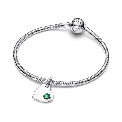 Pandora Dangle - Sterling Silver Crystal Green  