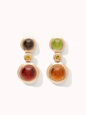 Tamara Comolli Bouton Indian Summer oorhangers roodgoud met diamant
