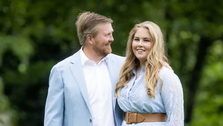 Willem Alexander met dochter Amalia