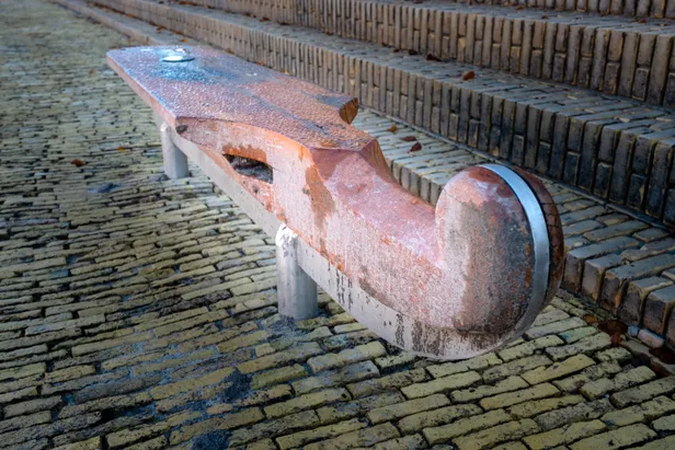 Het keerpunt van de Elfstedentocht in Dokkum