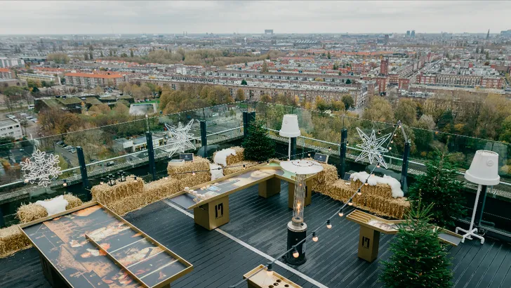 Kom XL Rooftopsjoelen op het dakterras van Floor17