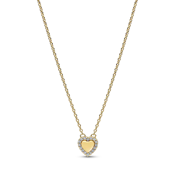 Sprankelend Hart Halo Halsketting van Pandora | €129