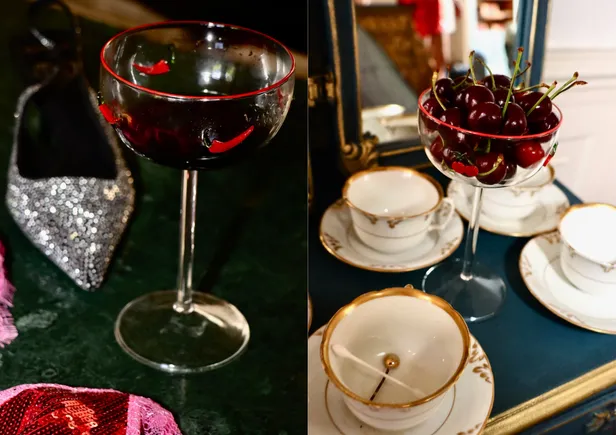 Cherry & Chili straw (4 pack €14,95) | Cherry & Chili Cocktail glasses (set van 2 €44,95)