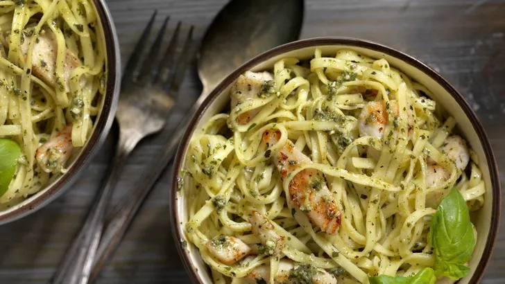 Recept: pasta pesto met kip