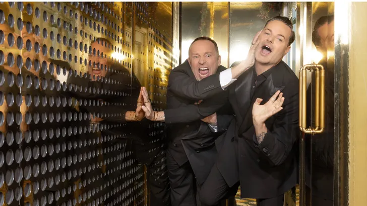 Fred van Leer en Richard Groenendijk tijdens de shoot voor Nouveau.