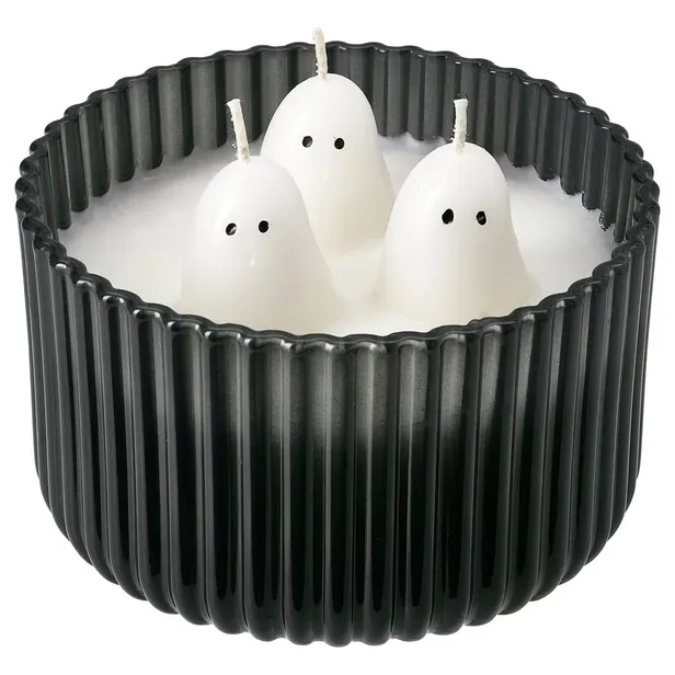 De vrolijke IKEA Halloween kaars. 
