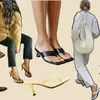 Wat? Teenslippers met hak zijn in | Nouveau