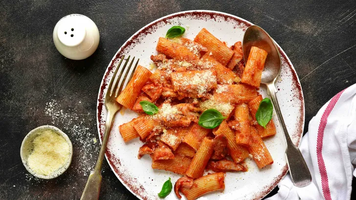 Romige kip-pasta