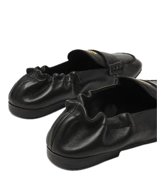 Newbury Flat Shoe Black Leather