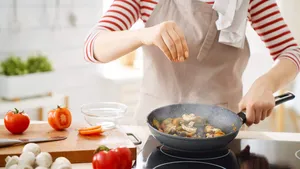 woman is preparing proper meal