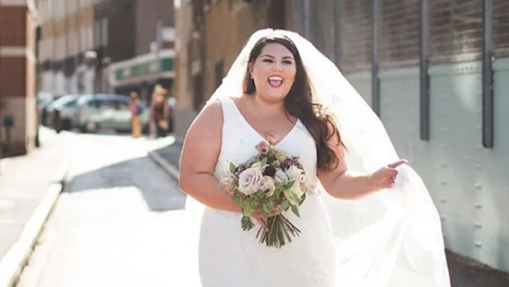 Plus-size blogger inspireert met trouwfoto's