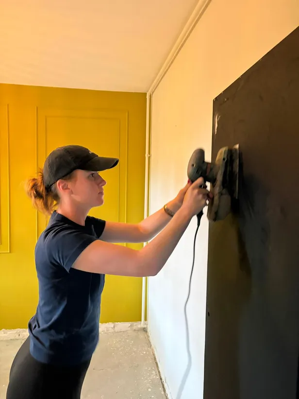 Rosanne is meteen begonnen met klussen in huis 