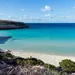 Foto van zee en strand bij Spiaggia dei Conigli te Lampedusa.