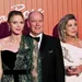 Foto van prinses Charlene, prins Albert en prinses Caroline bij het Bal de la Rose, 2025.