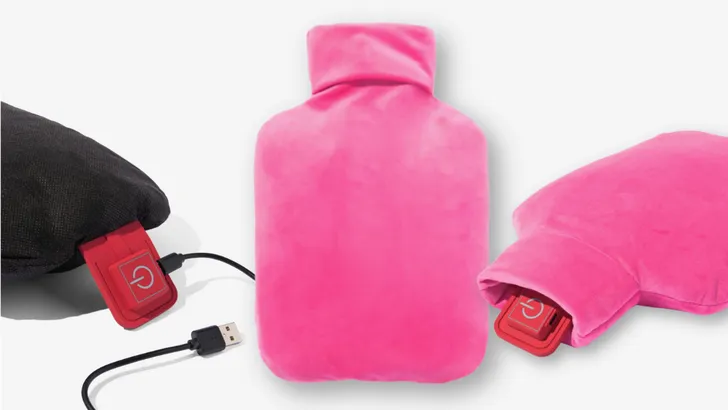 De roze oplaadbare kruik van HEMA.