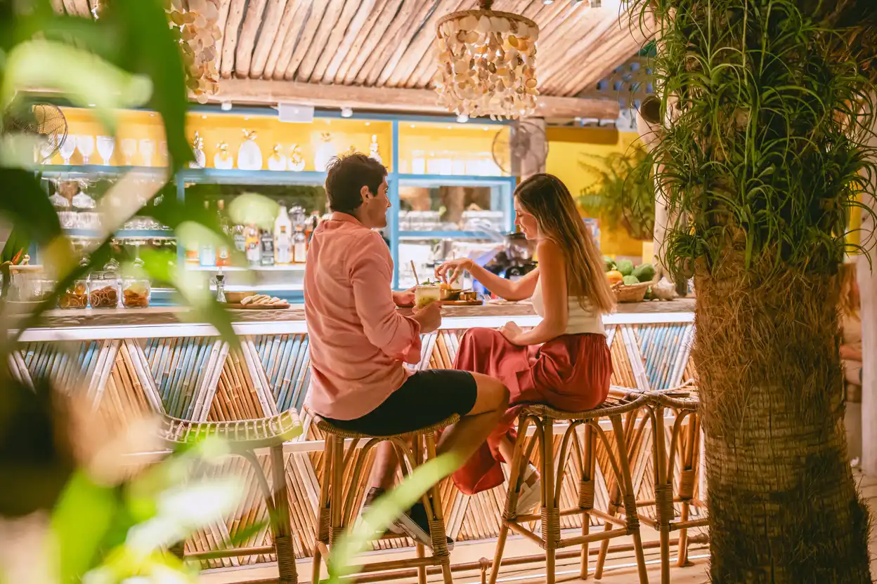 The Coco Café van het Boardwalk Boutique Hotel Aruba.