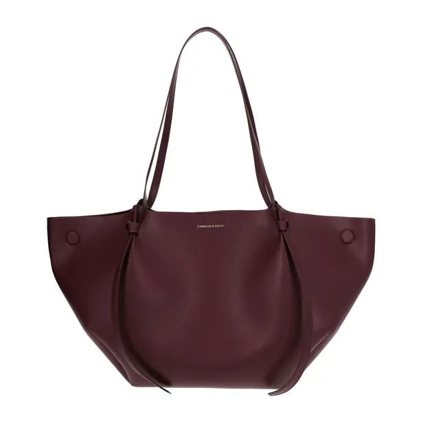 Calla Tote XL tas in Wineberry Red van Charles & Keith €139