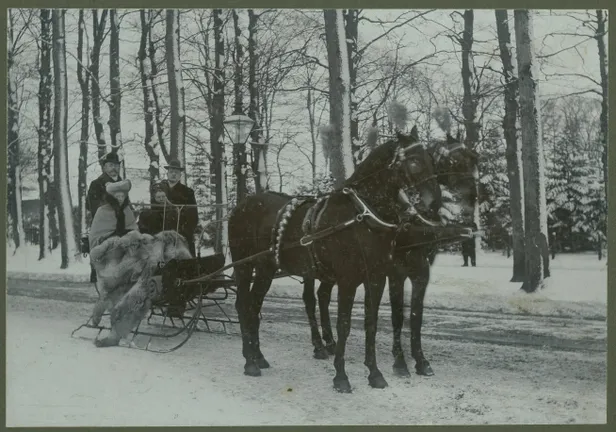 Arrenslee met paarden, 1906-1907