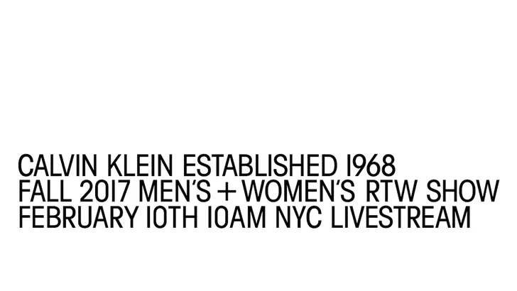 Kijk hier live de show van Calvin Klein tijdens New York Fashion Week