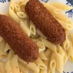 kroket met pasta