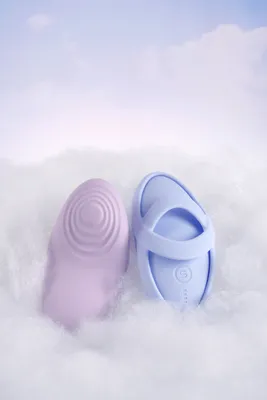 Echo 2 vinger-vibrator in Pink Lilac en Blue Sky