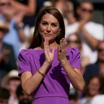 Kate Middleton with daughter Charlotte at Wimbledon