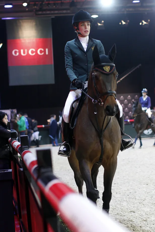 Archiefbeeld van Charlotte Casiraghi bij de Gucci Masters ruiterwedstrijd in Parijs, december 2014.