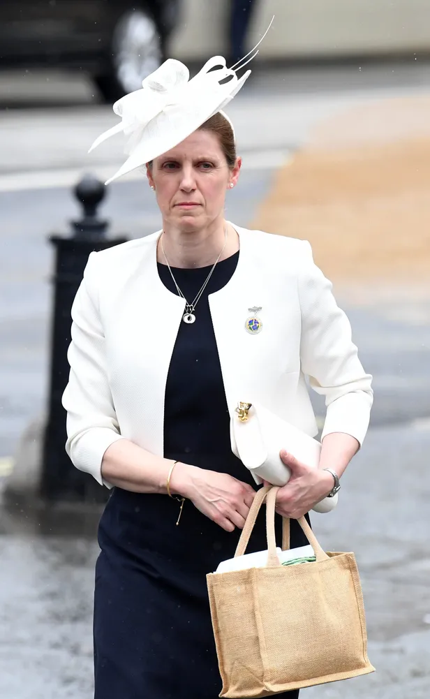 Maria Teresa Turrion Borrallo, de nanny van prins William en prinses Kate's kinderen, bij de kroning van koning Charles in 2023.