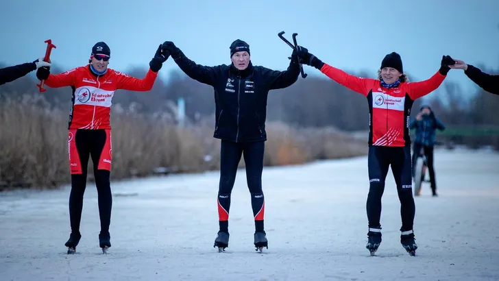 Henk Angenent ‘wint’ opnieuw de Elfstedentocht