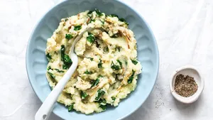 Spinaziestamppot met feta