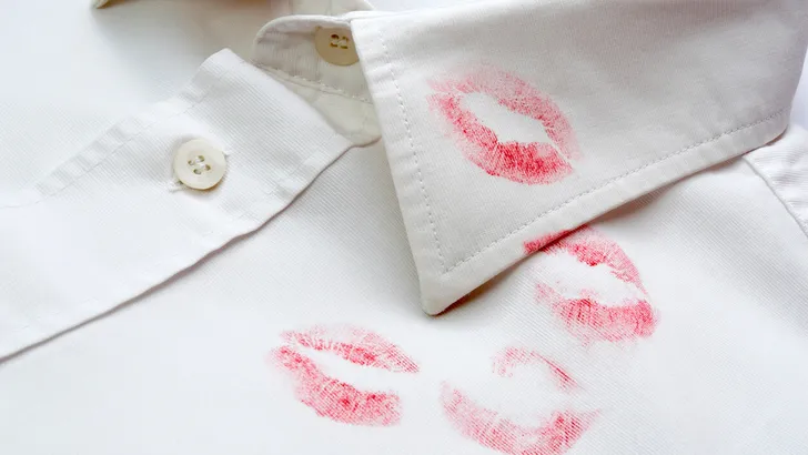 lipstick on a shirt