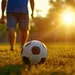 Vader en zoon voetbal