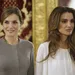 Koninginnen Letizia en Rania bezoeken Severo Ochoa in stijl