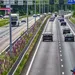 Een autoweg. Onderzoek van de ANWB heeft baanplakkers als de grootste irritatie op de weg aanwegezen