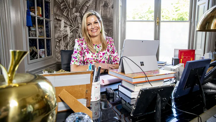 Máxima: nog éven over haar bureau