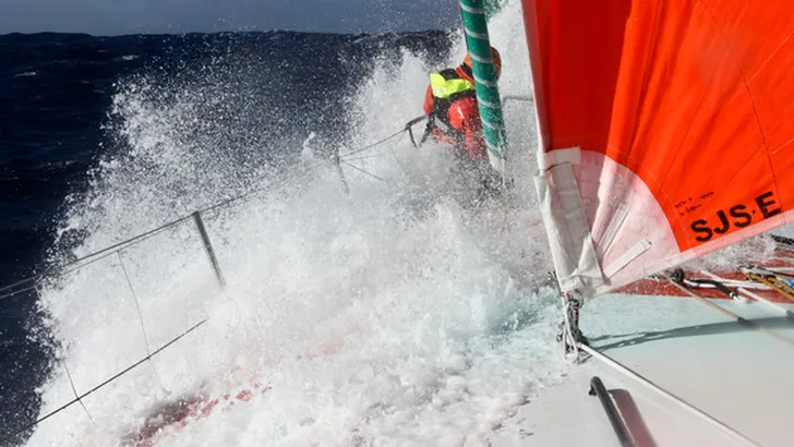 Groupama Sailing Team during leg 5 of the Volvo Ocean Race 2011-12, from Auckland, New Zealand to I…