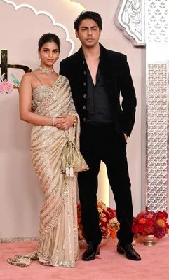 Suhana Khan en Aryan Khan, Ambani Wedding juli 2024.