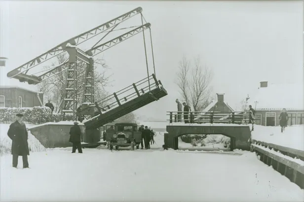 Sneeuwlandschap in Oudkerk, circa 1939