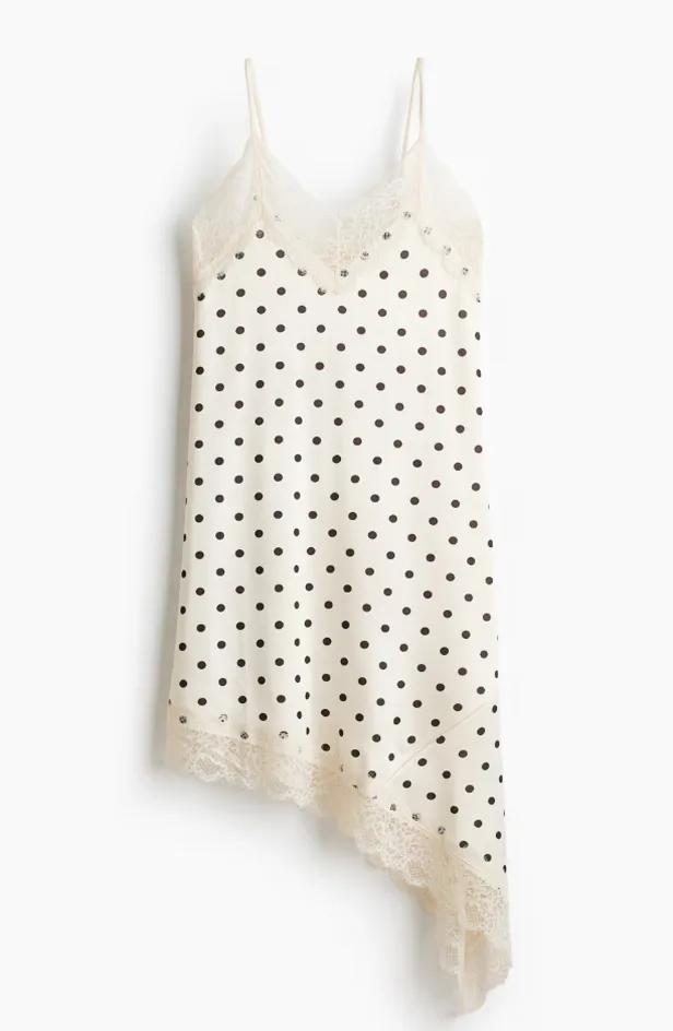 Slip-on jurk met kant - €8,99