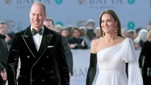 Prinses Kate en prins William bij de Baftas in 2023.