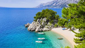 stranden Brela town, Dalmatia, Croatia.