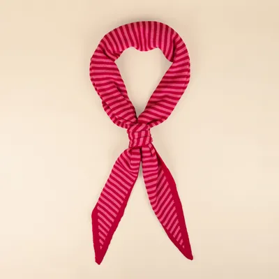 Triangle Sjaal - Roze streep (klein)