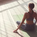 Young girl doing yoga