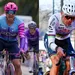 Splitafbeelding met links Dylan Groenewegen op de weg en rechts Mathieu van der Poel in het veld, beide komen dit weekend in actie.