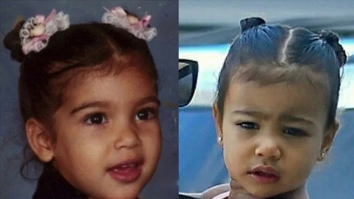 Wow, wat lijken Kim en North West op elkaar!