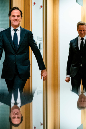 Mark Rutte en Hugo de Jonge