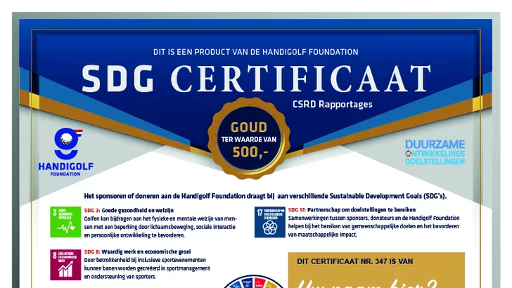 Met een SDG Certificaat draag je bij