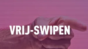 Wijsvinger Vrij-Swipen Roze overlay