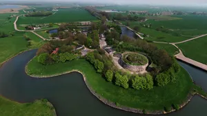 Aerial view of Fort Honswijk Lekdijk or at Tull en 't Waal